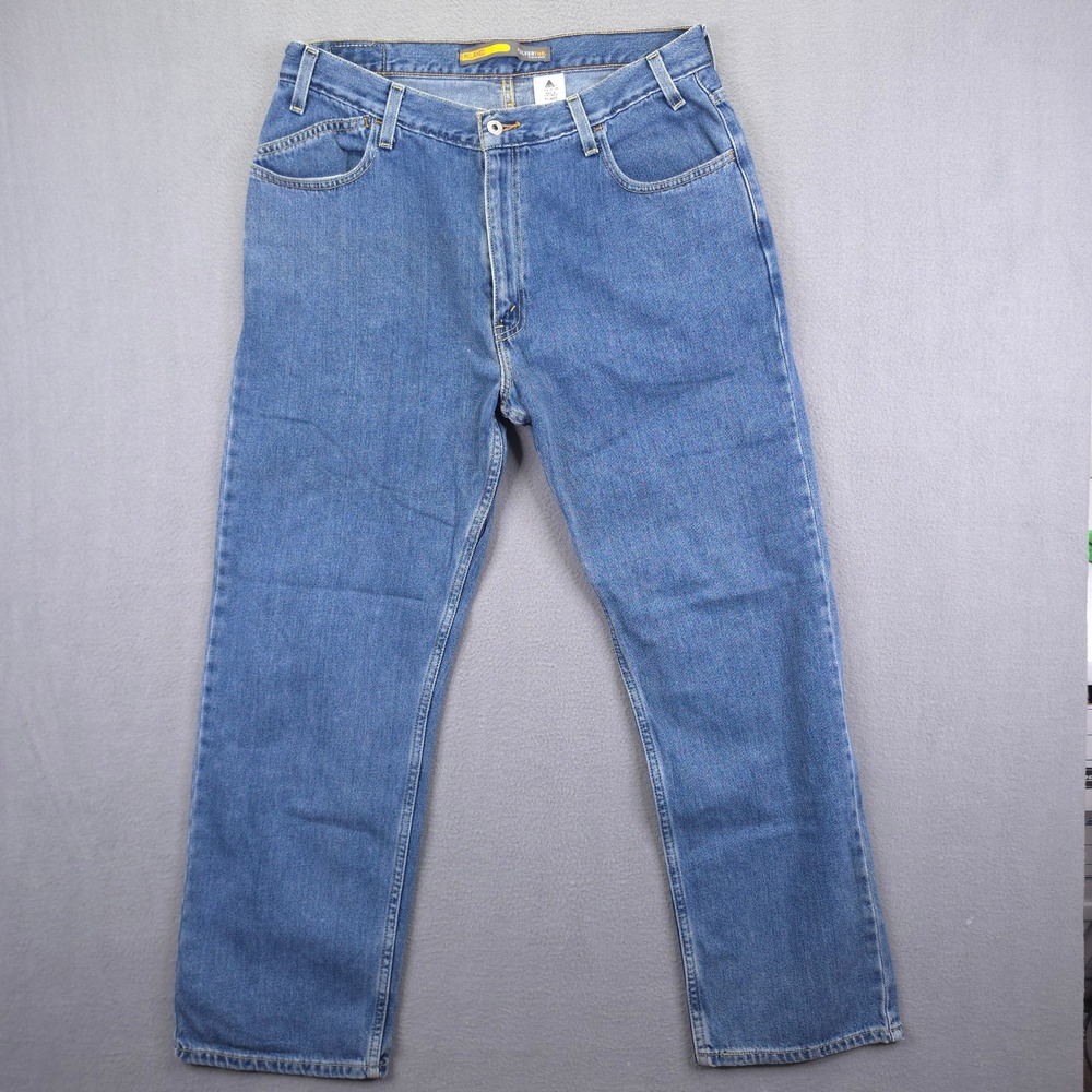 Levis SilverTab Jeans Relaxed Fit Blue Denim 36x30 100% Cotton Vintage 90s Y2K